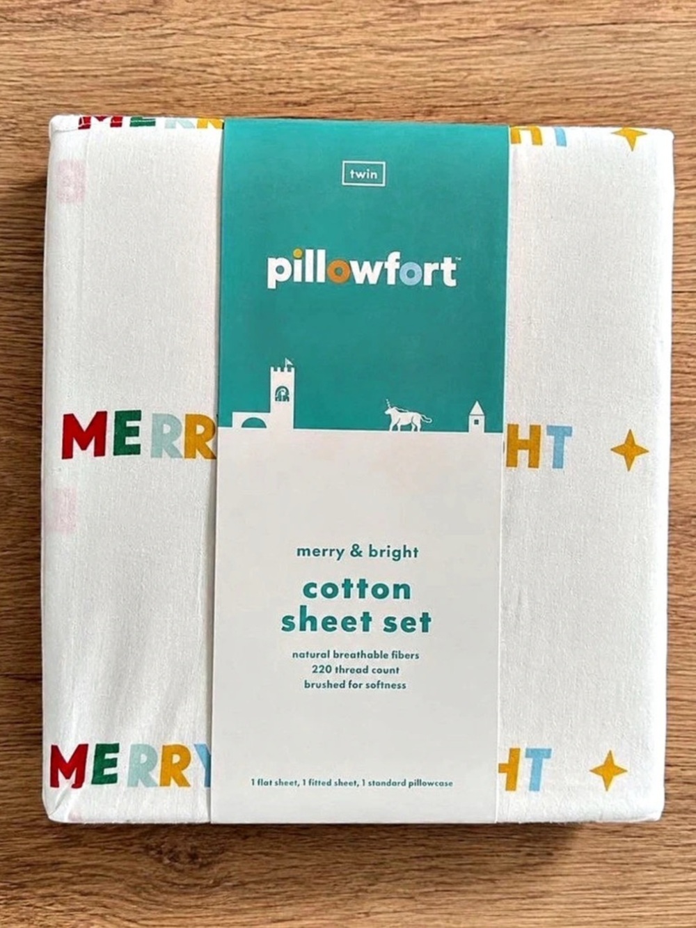 NWT Pillowfort Merry & Bright Cotton Sheet Set Twin